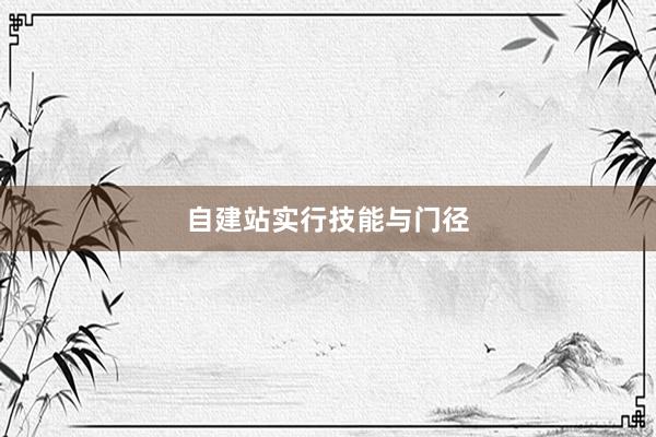 自建站实行技能与门径